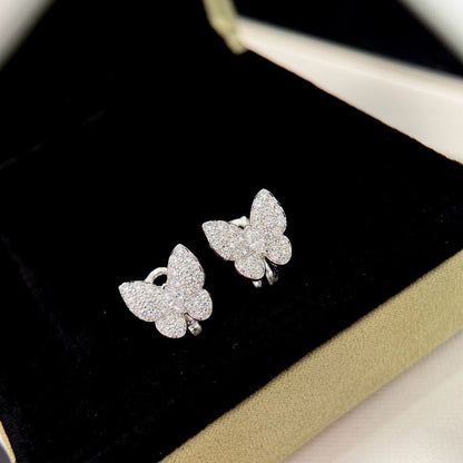 [Luxery]BUTTERFLY ALL DIAMOND EARRINGS