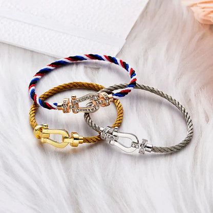 [Luxery]FORCE LARGE HORSESHOE NO DIAMOND BRACELET GOLD