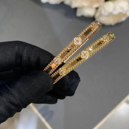 [Luxery]CLOVER BRACELET 4MM DIAMONDS