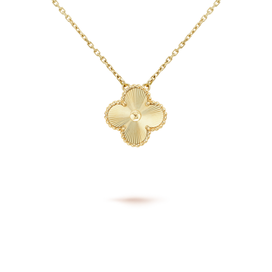 [Luxery]CLOVER 15MM LASER NECKLACE
