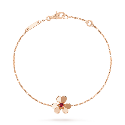 [Luxery]FRIVOLE GOLD FLOWER PINK MALACHITE BRACELET