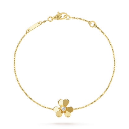 [Luxery]FRIVOLE GOLD FLOWER PINK MALACHITE BRACELET