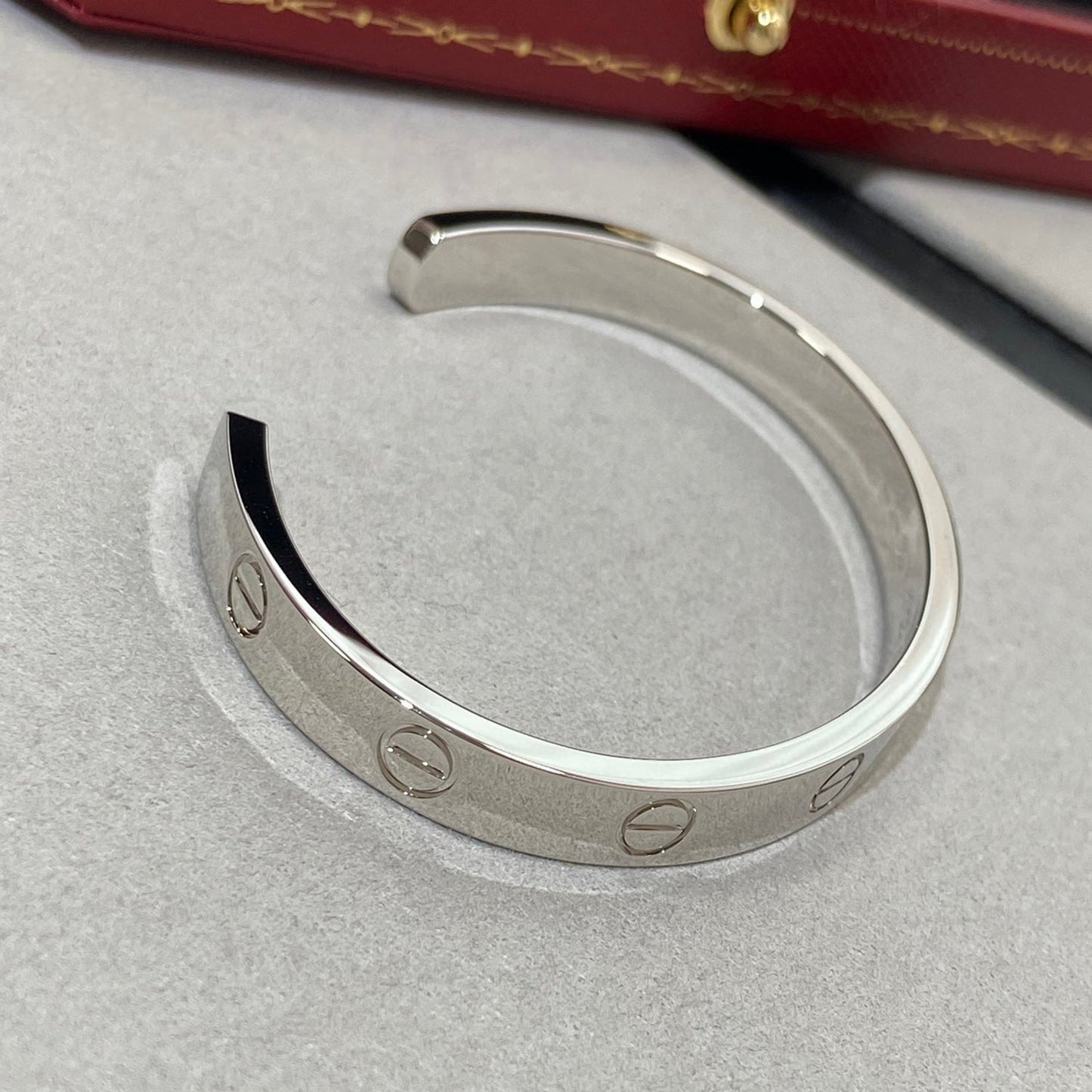 [Luxery]LOVE BRACELET 6.1MM 1 DIAMOND OPEN CUFF