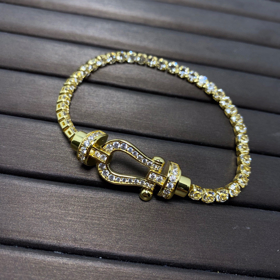 [Luxery]FORCE  HORSESHOE  DIAMOND TENNIS BRACELET