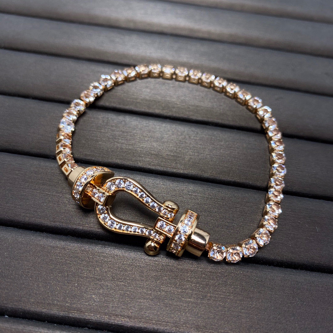 [Luxery]FORCE  HORSESHOE  DIAMOND TENNIS BRACELET
