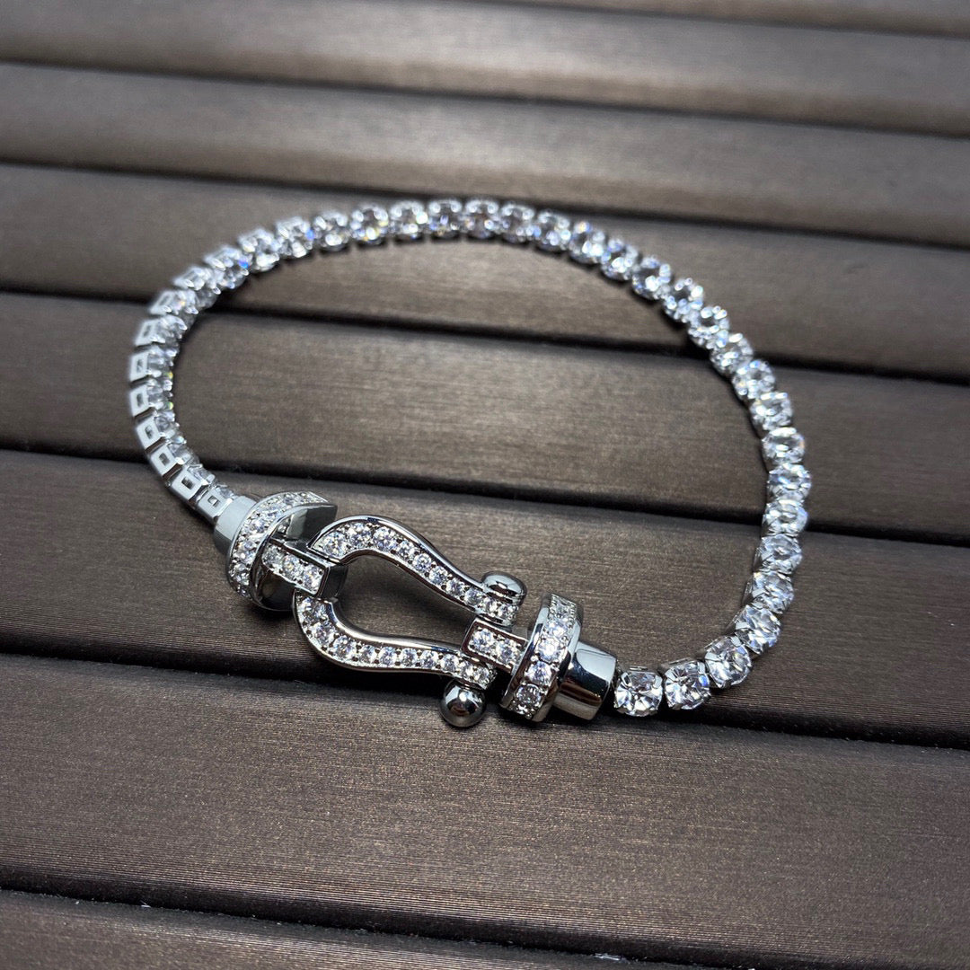 [Luxery]FORCE  HORSESHOE  DIAMOND TENNIS BRACELET