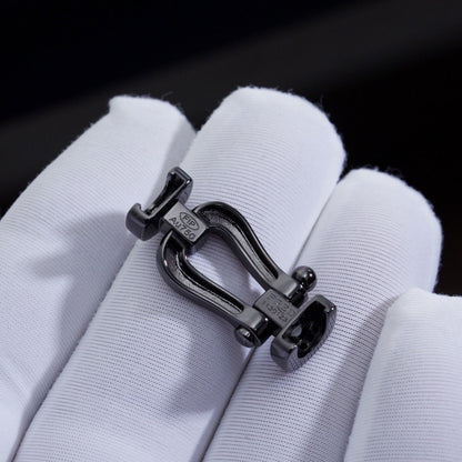 [Luxery]FORCE LARGE SERIES HORSESHOE BLACK SAMURAI BRACELET