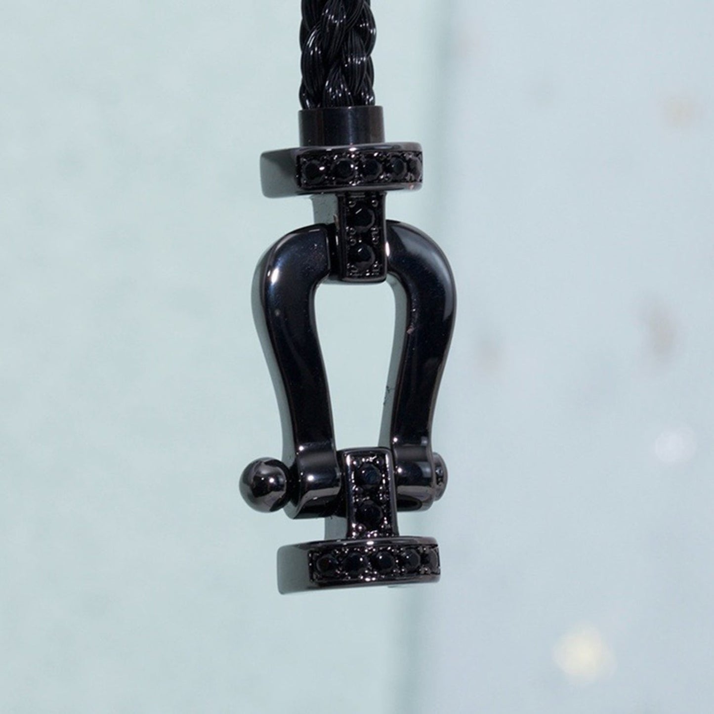 [Luxery]FORCE LARGE SERIES HORSESHOE BLACK SAMURAI BRACELET