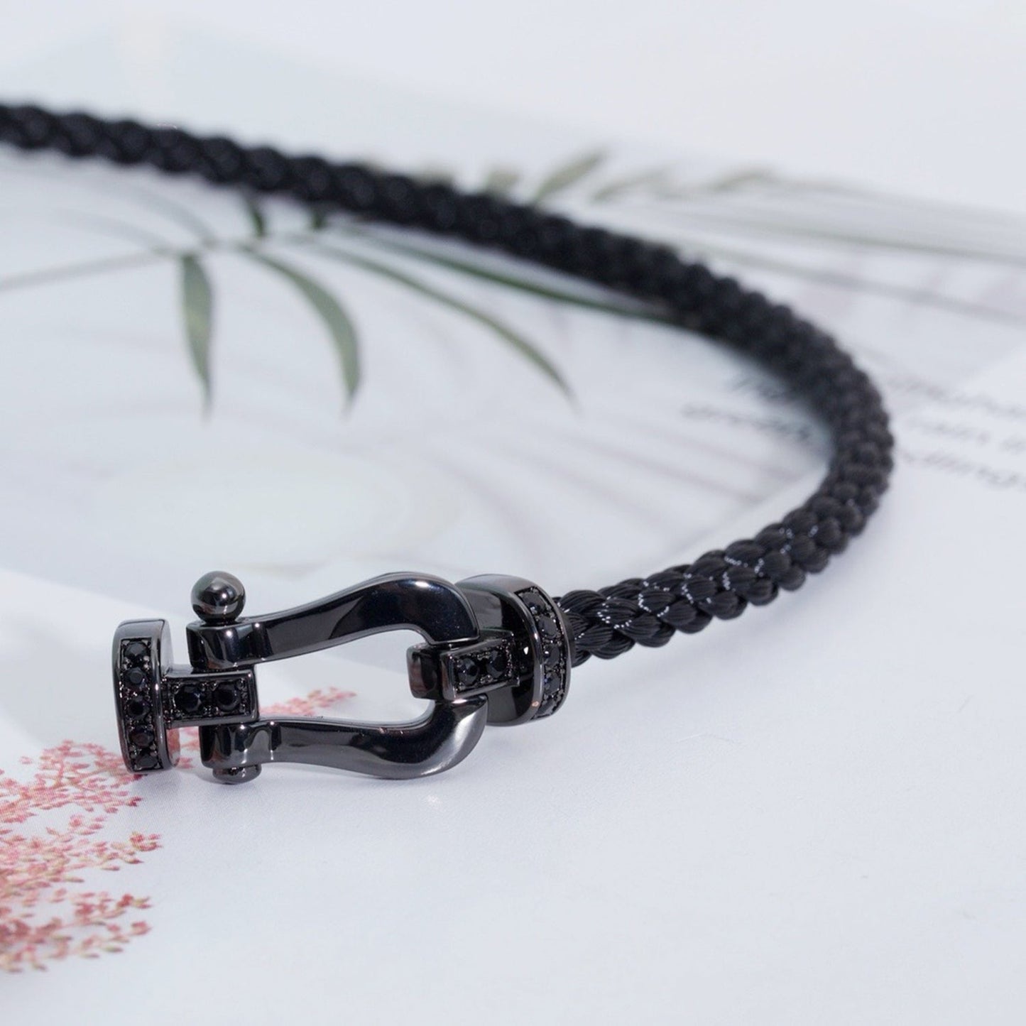 [Luxery]FORCE LARGE SERIES HORSESHOE BLACK SAMURAI BRACELET