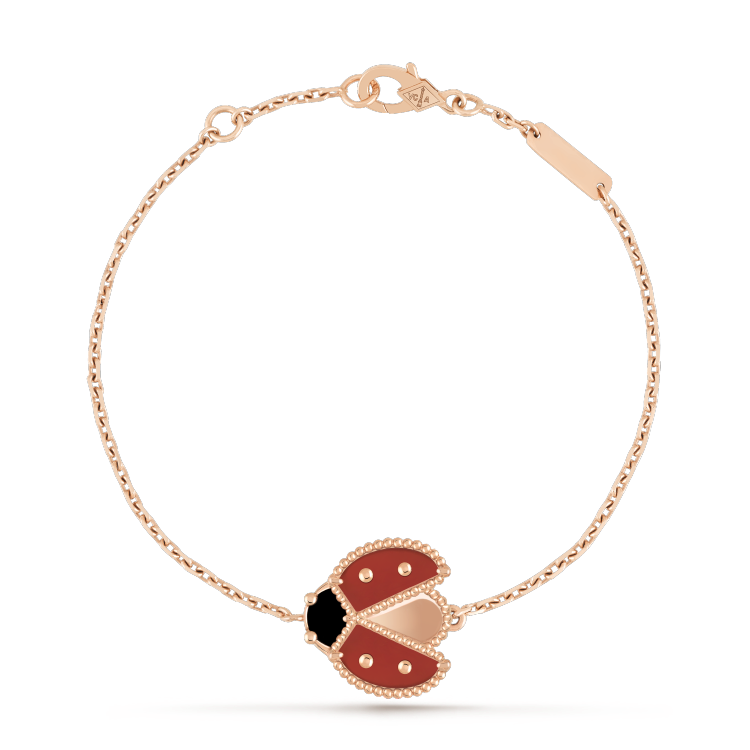 [Luxery]LUCKY SPRING 1 MOTIF PINK GOLD BRACELET