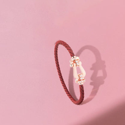 [Luxery]FORCE 10 HALF DIAMOND PINK GOLD RED CORDERI LARGE AND MEDIUM MODEL