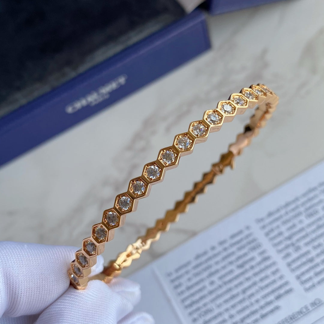 [Luxery]BEE LOVE GOLD BRACELET FULL DIAMOND