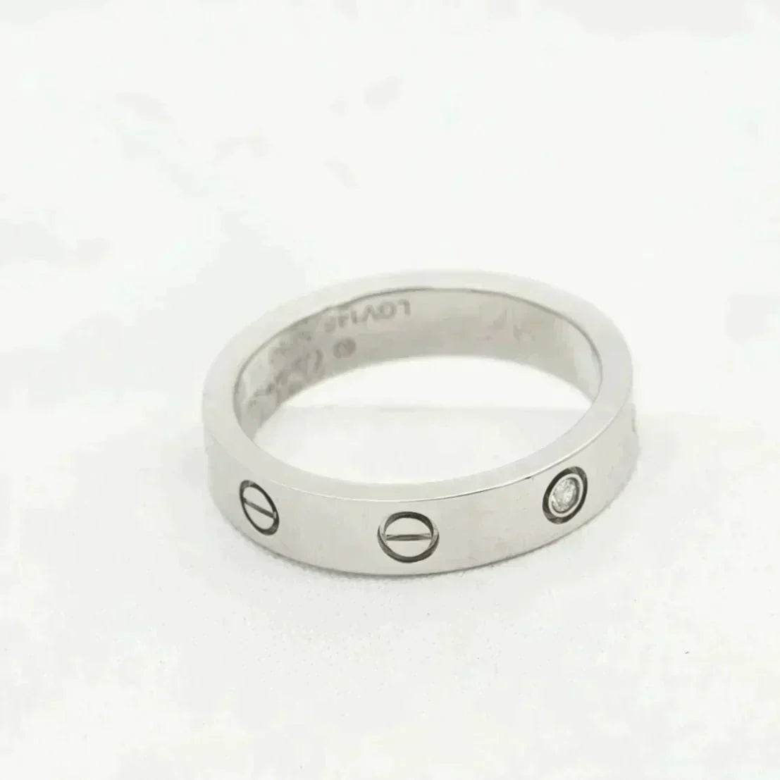 [Luxery]LOVE RING 4MM 1 DIAMOND SILVER