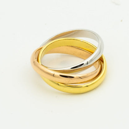 [Luxery Jewelry]TRINITY RING GOLD PINK GOLD SILVER