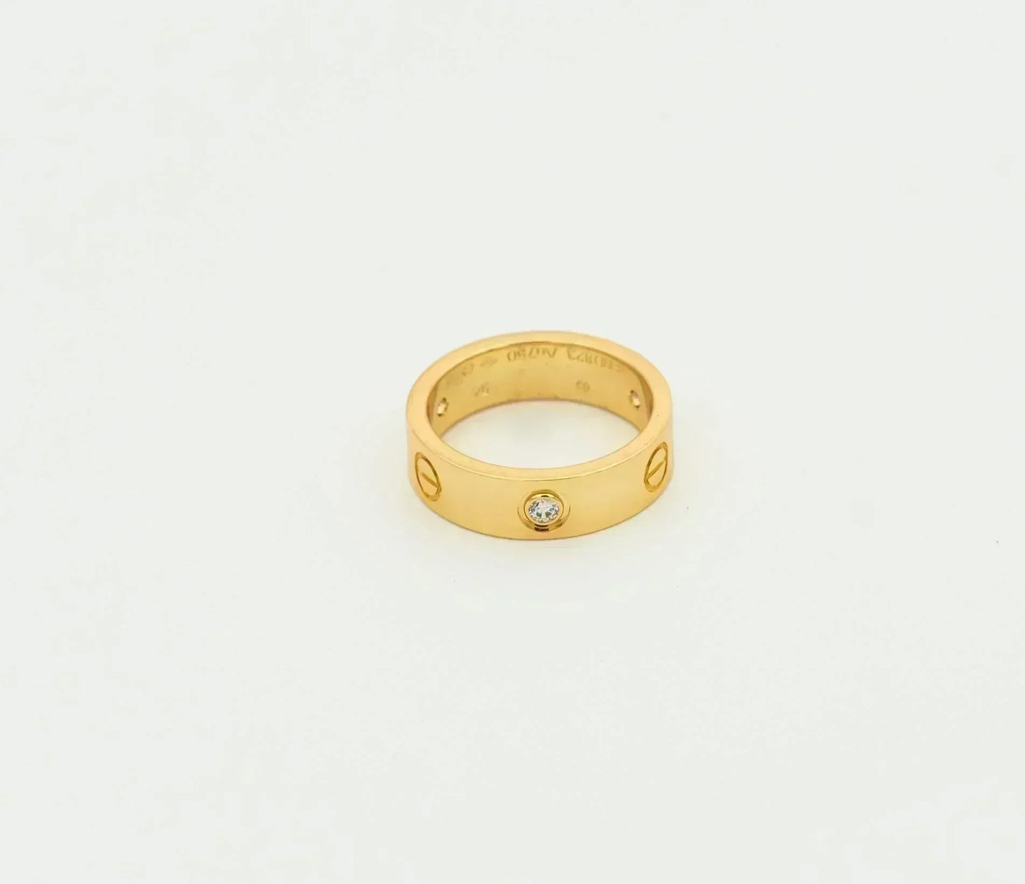[Luxery]LOVE RING 5.5MM 3 DIAMONDS GOLD