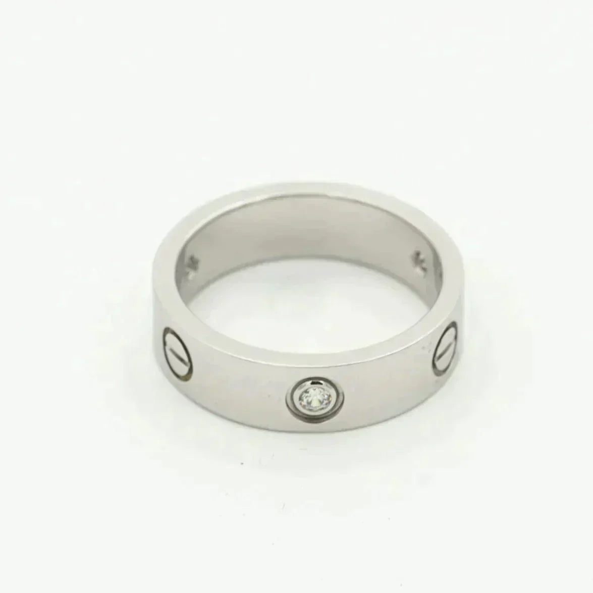 [Luxery]LOVE RING 5.5MM 3 DIAMONDS SILVER