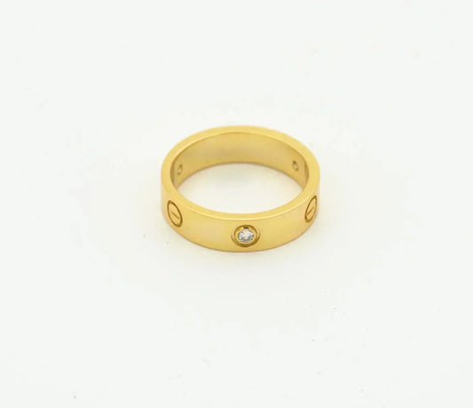 [Luxery]LOVE RING 4MM 1 DIAMOND GOLD