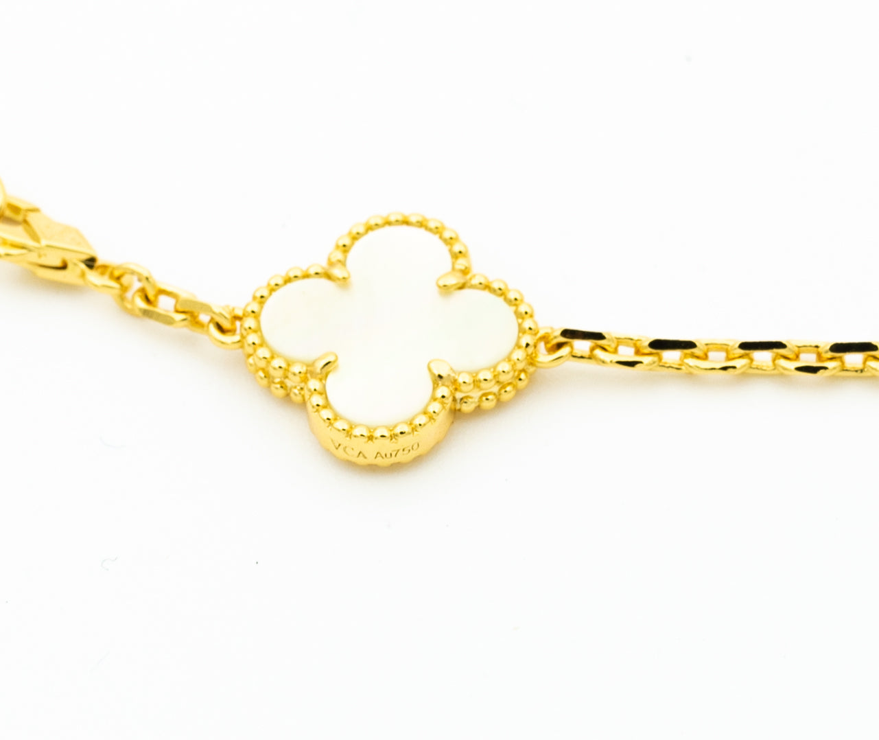 [Luxery]CLOVER BRACELET 5 MOTIFS ONYX MOP