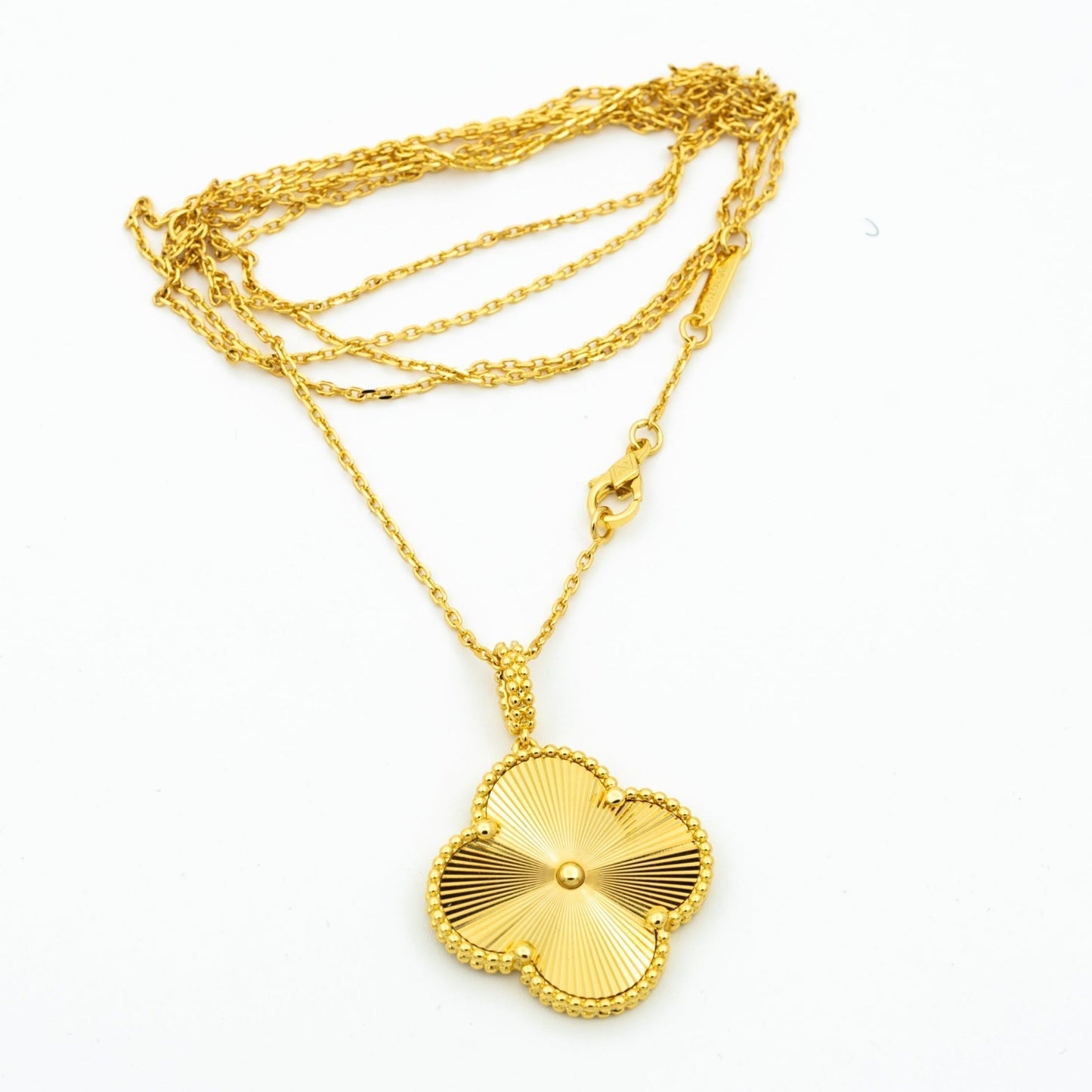 [Luxery]CLOVER 25MM PEDANT NECKLACE GOLD