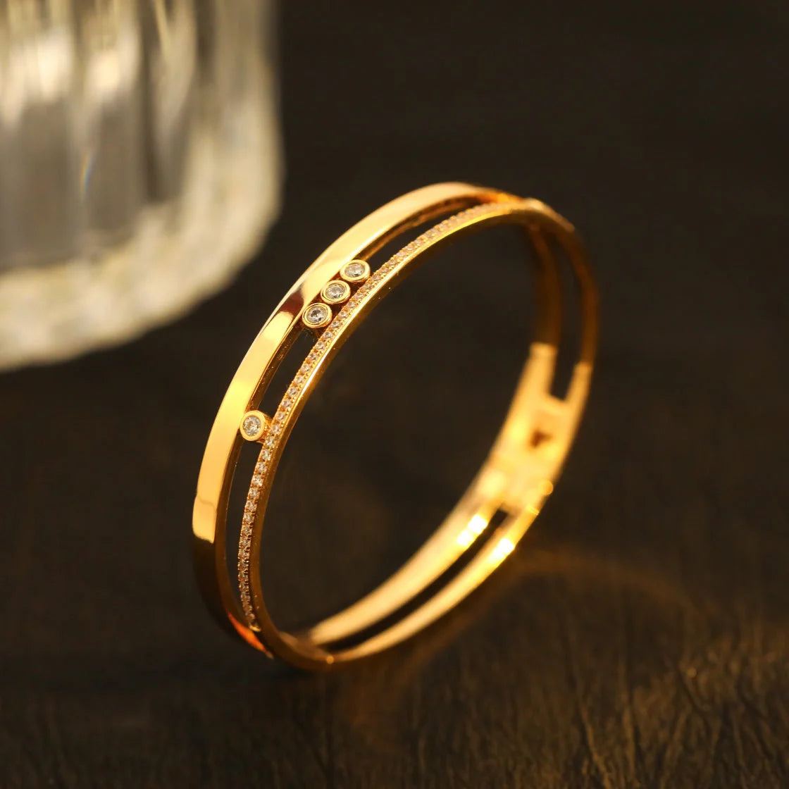 [Luxery]Move Romane Diamond Bangle Bracelet