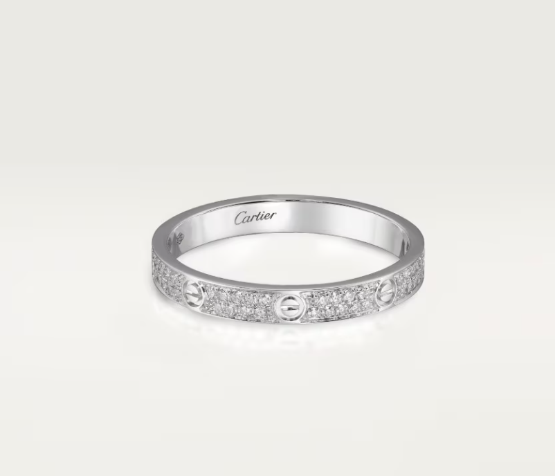 [Luxery]LOVE RING 2.6mm-wide full-diamond ring silver
