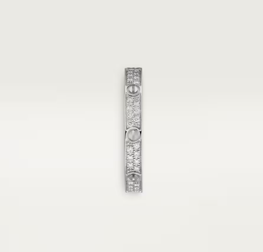 [Luxery]LOVE RING 2.6mm-wide full-diamond ring silver