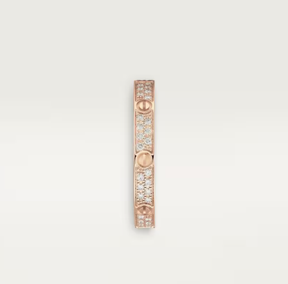 [Luxery]LOVE RING 2.6mm-wide full-diamond ring Rose Gold