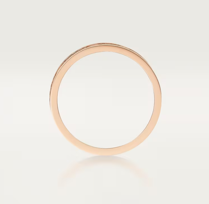 [Luxery]LOVE RING 4mm-wide full-diamond ring Rose Gold
