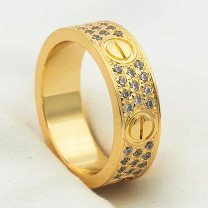 [Luxery]LOVE RING 5.5MM DIAMONDS PAVED