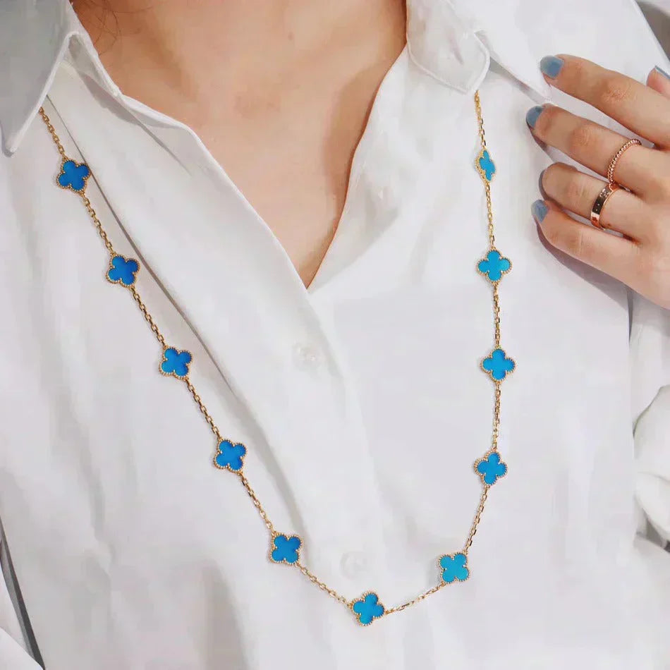 [Luxery]CLOVER 20 MOTIFS TURQUOISE GOLD