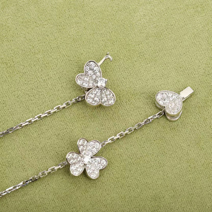 [Luxery]FRIVOLE SILVER 9 FLOWERS NECKLACE