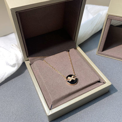 [Luxery]JEUX DE PINK GOLD DIAMOND NECKLACE