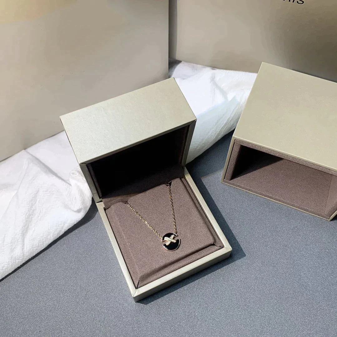 [Luxery]JEUX DE ROSE GOLD DIAMOND NECKLACE
