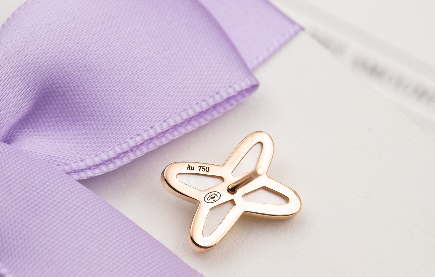 [Luxery]JEUX DE WHITE MOP ROSE GOLD DIAMOND EARRINGS
