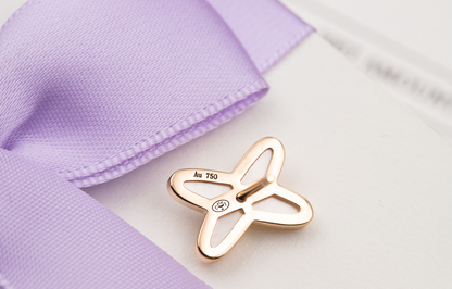 [Luxery]JEUX DE WHITE MOP ROSE GOLD DIAMOND EARRINGS
