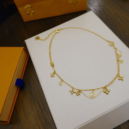 [Luxery]BLOOMING SUPPLE NECKLACE BRASS