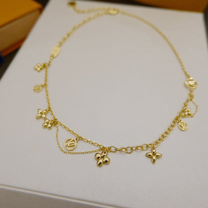 [Luxery]BLOOMING SUPPLE NECKLACE BRASS