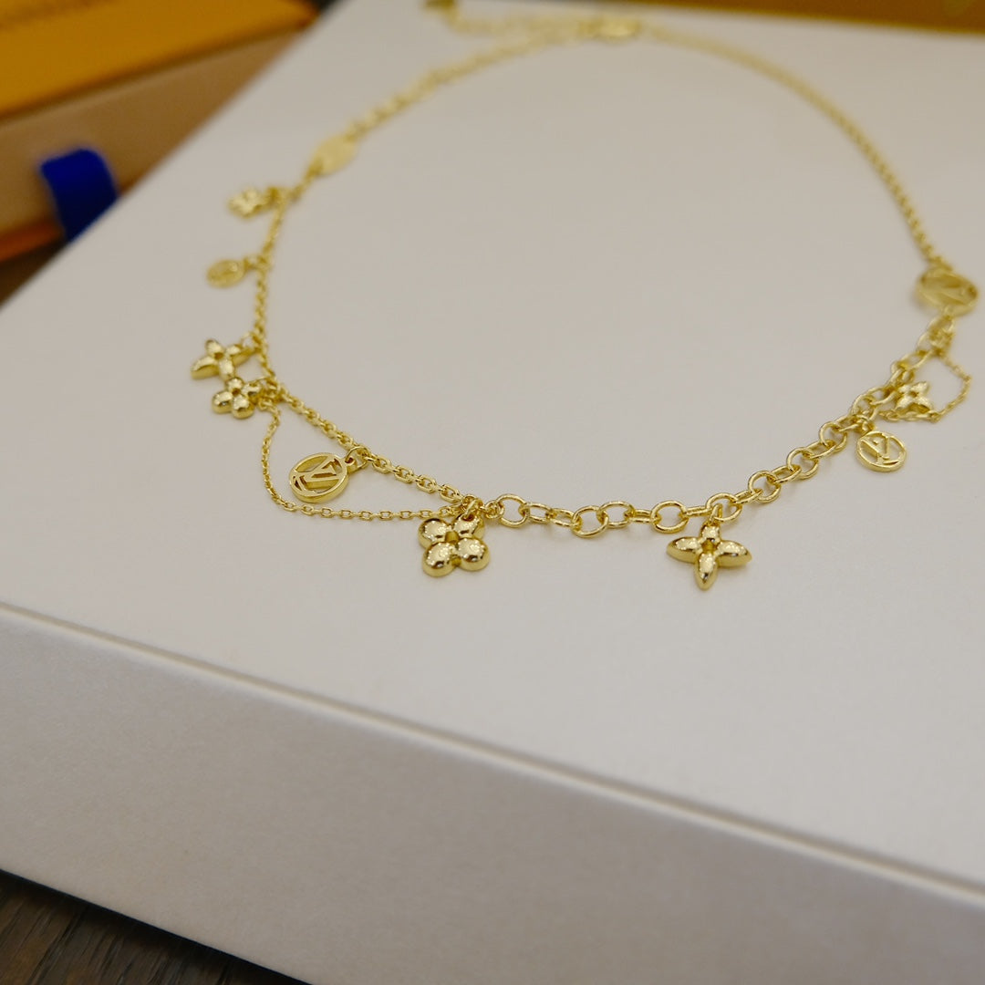 [Luxery]BLOOMING SUPPLE NECKLACE BRASS