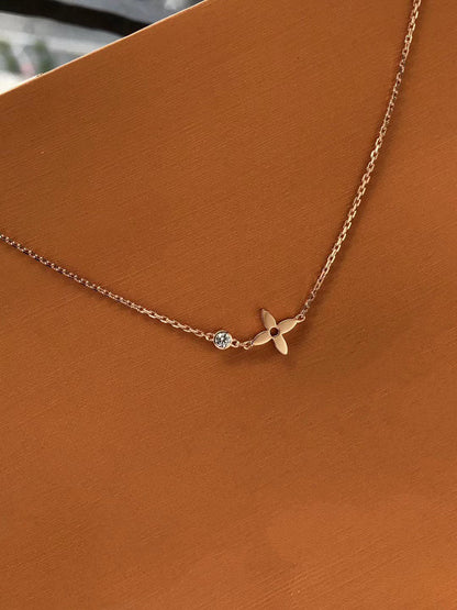 [Luxery]BLOSSOM PENDANT PINK GOLD AND DIAMOND