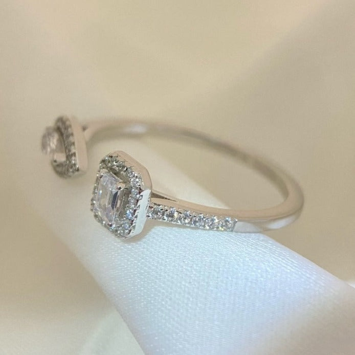 [Luxery]MY TWIN TOI & MOI SILVER DIAMOND RING