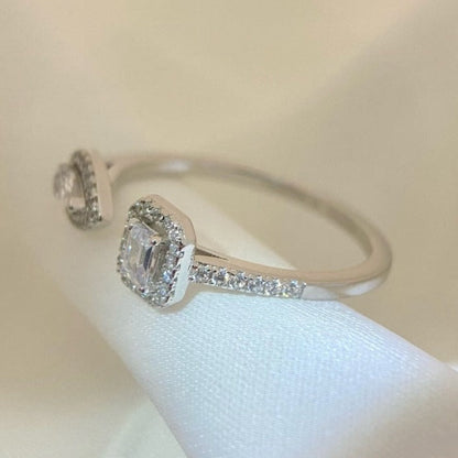 [Luxery]MY TWIN TOI & MOI SILVER DIAMOND RING