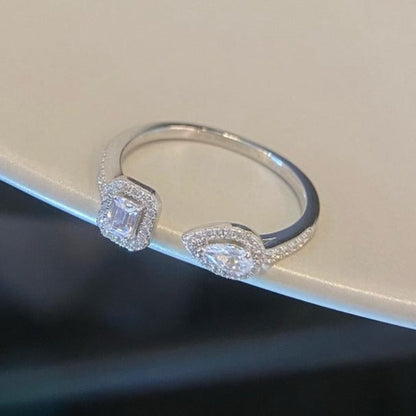[Luxery]MY TWIN TOI & MOI SILVER DIAMOND RING