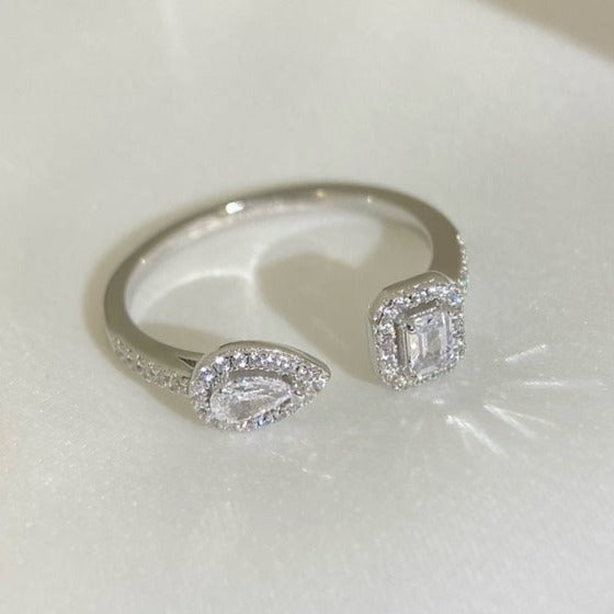 [Luxery]MY TWIN TOI & MOI SILVER DIAMOND RING