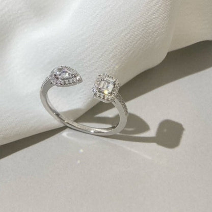 [Luxery]MY TWIN TOI & MOI SILVER DIAMOND RING