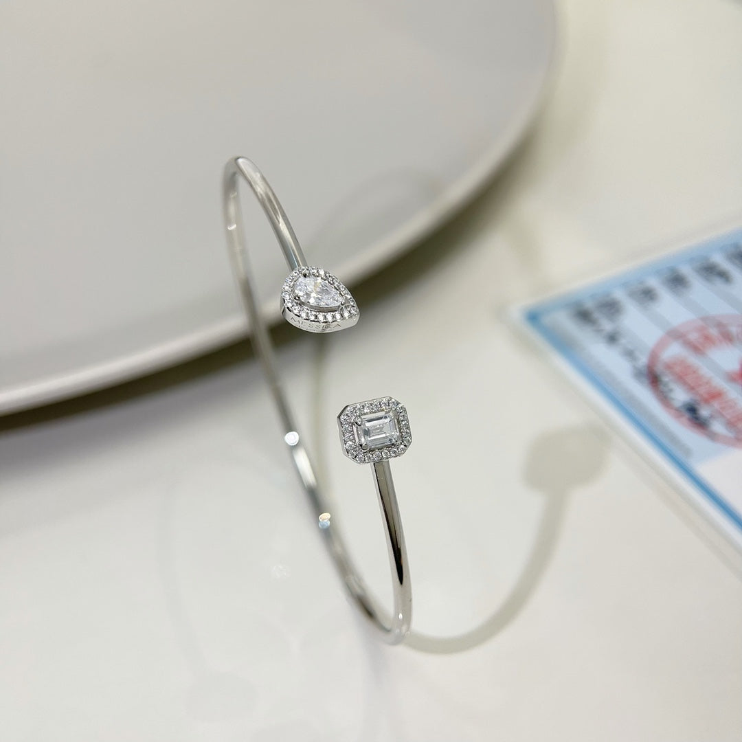 [Luxery]JONC FLEX MY TWIN TOI & MOI SILVER DIAMOND BRACELET