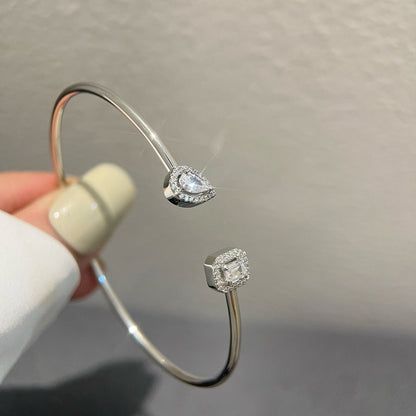 [Luxery]JONC FLEX MY TWIN TOI & MOI SILVER DIAMOND BRACELET
