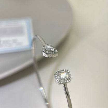 [Luxery]JONC FLEX MY TWIN TOI & MOI SILVER DIAMOND BRACELET