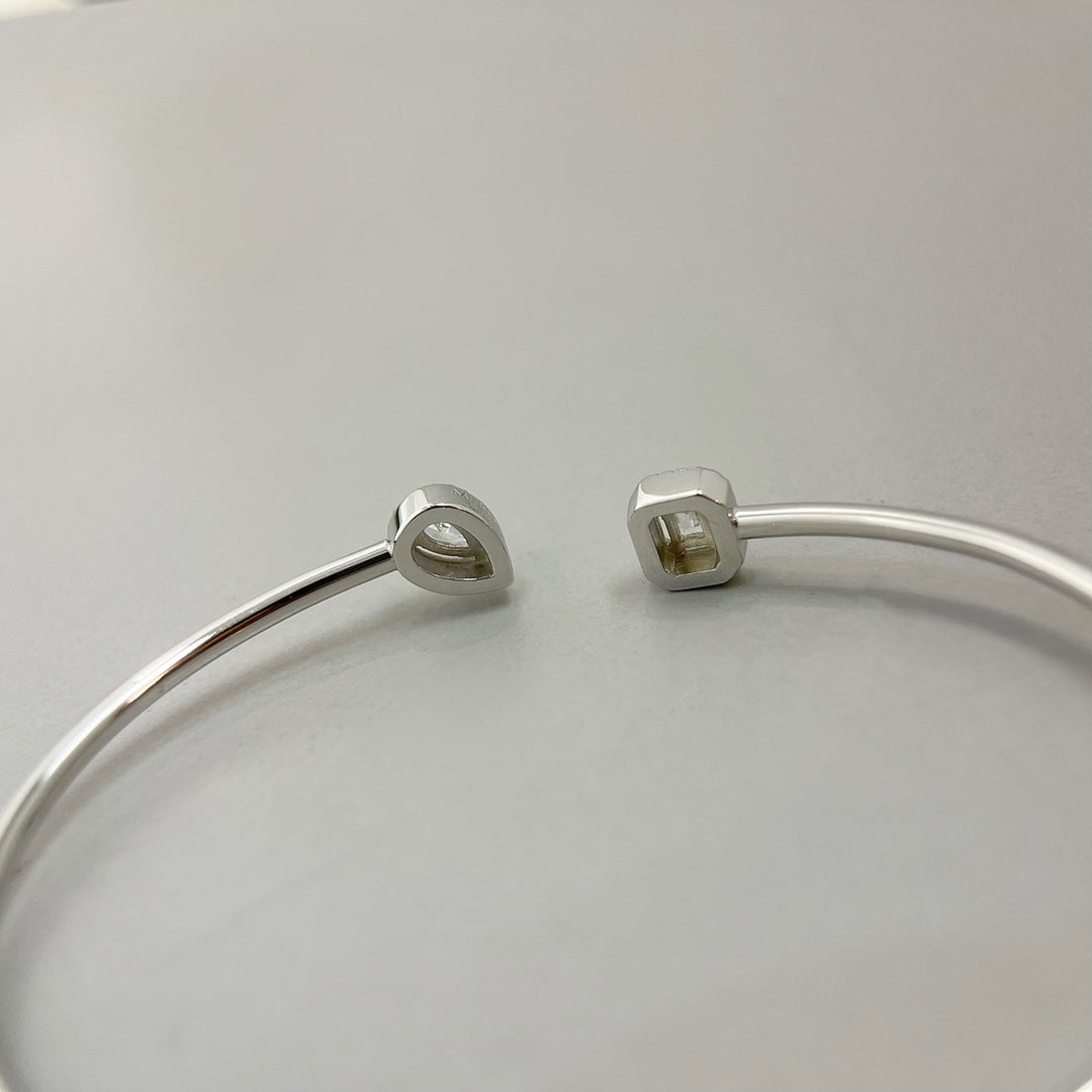[Luxery]JONC FLEX MY TWIN TOI & MOI SILVER DIAMOND BRACELET