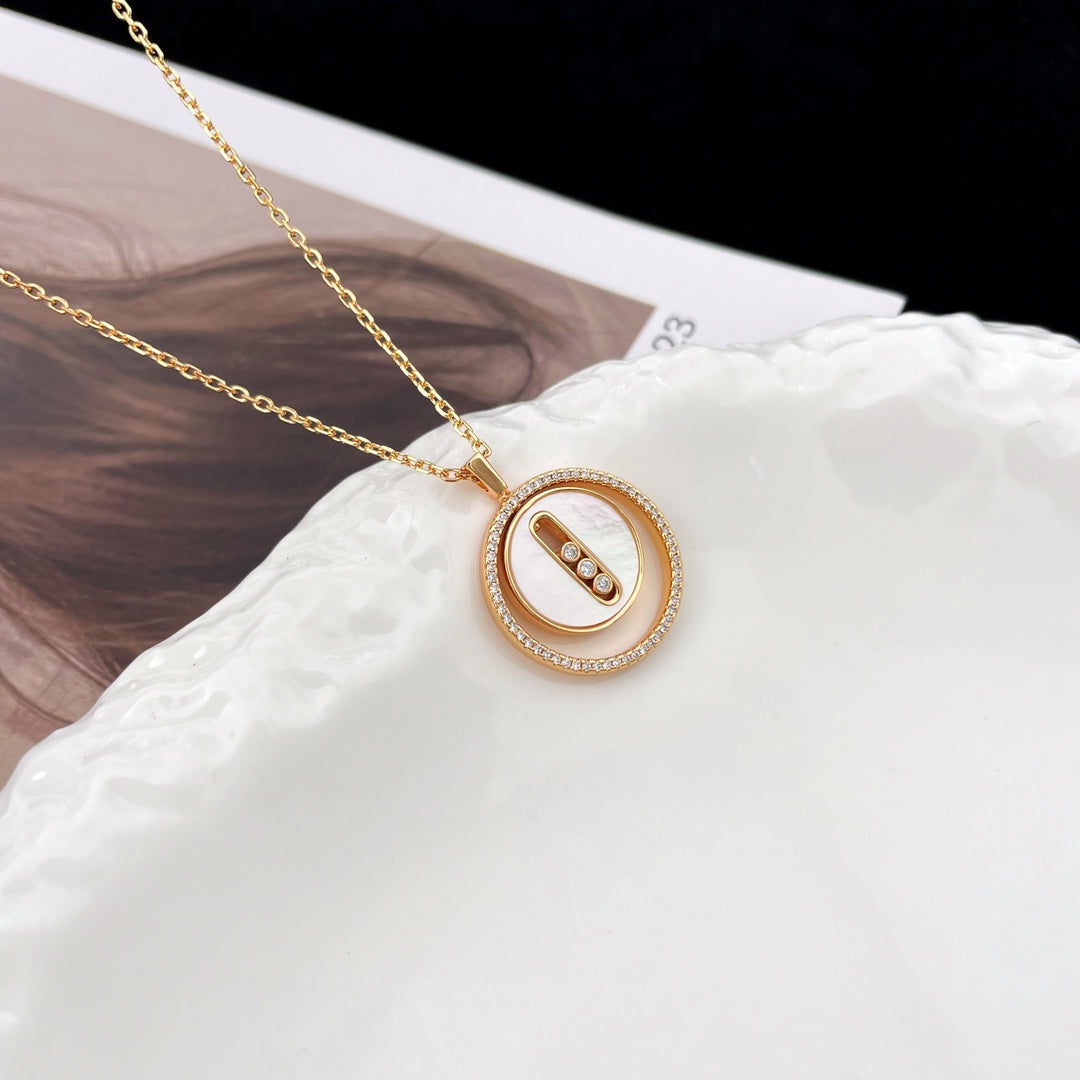 [Luxery]Demo MOVE MM NACRE BLANCHE DIAMOND NECKLACE