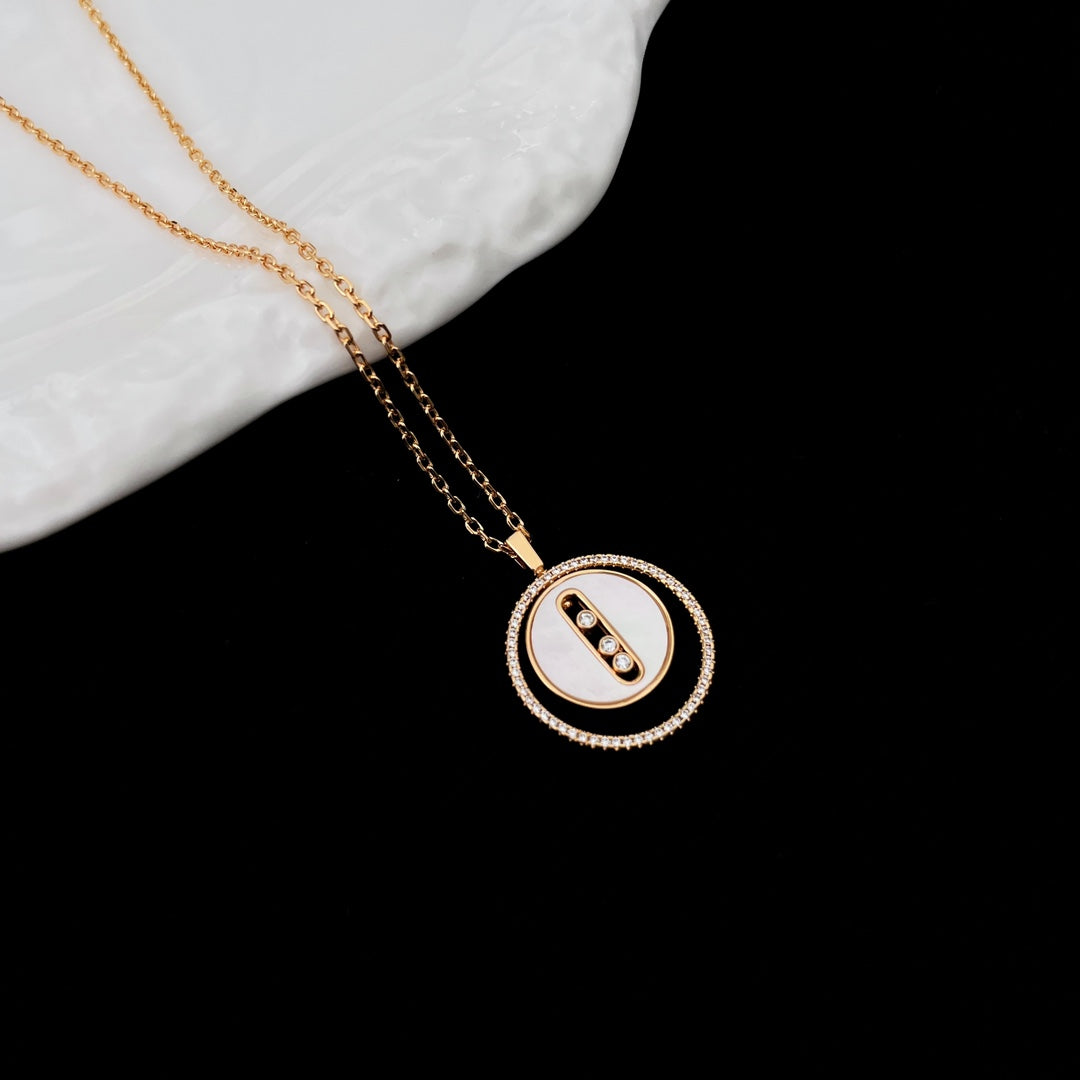 [Luxery]Demo MOVE MM NACRE BLANCHE DIAMOND NECKLACE